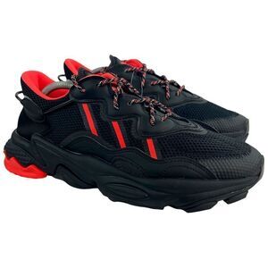 adidas FW5813 Mens Sz 4 Womens Sz 5.5 Black/Red Originals Ozweego Trail Sneakers